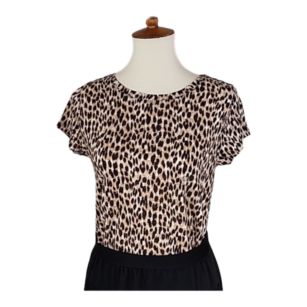LOFT XXS Leopard Lightweight Linen Top - Picture 3 of 8